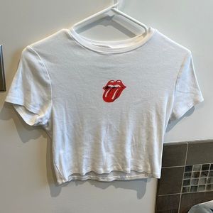 Rolling Stones cropped tee